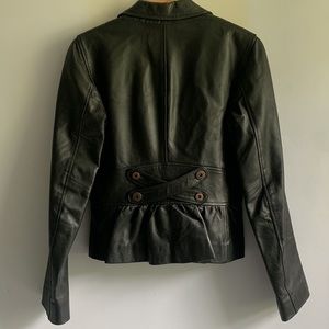 Vintage Armani Punk Goth Y2K Leather Blazer Size M